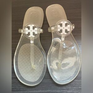 Size 8 Tory Burch Jelly Sandal. Clear color. EXCELLENT condition.
